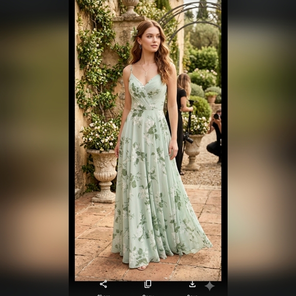 Aw Bridal Dresses & Skirts - AW Bridal Elegant Floral Maxi Dress Size 4